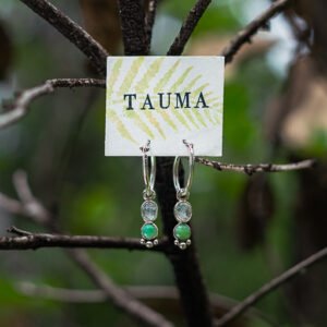 arracadas en plata con piedras preciosas